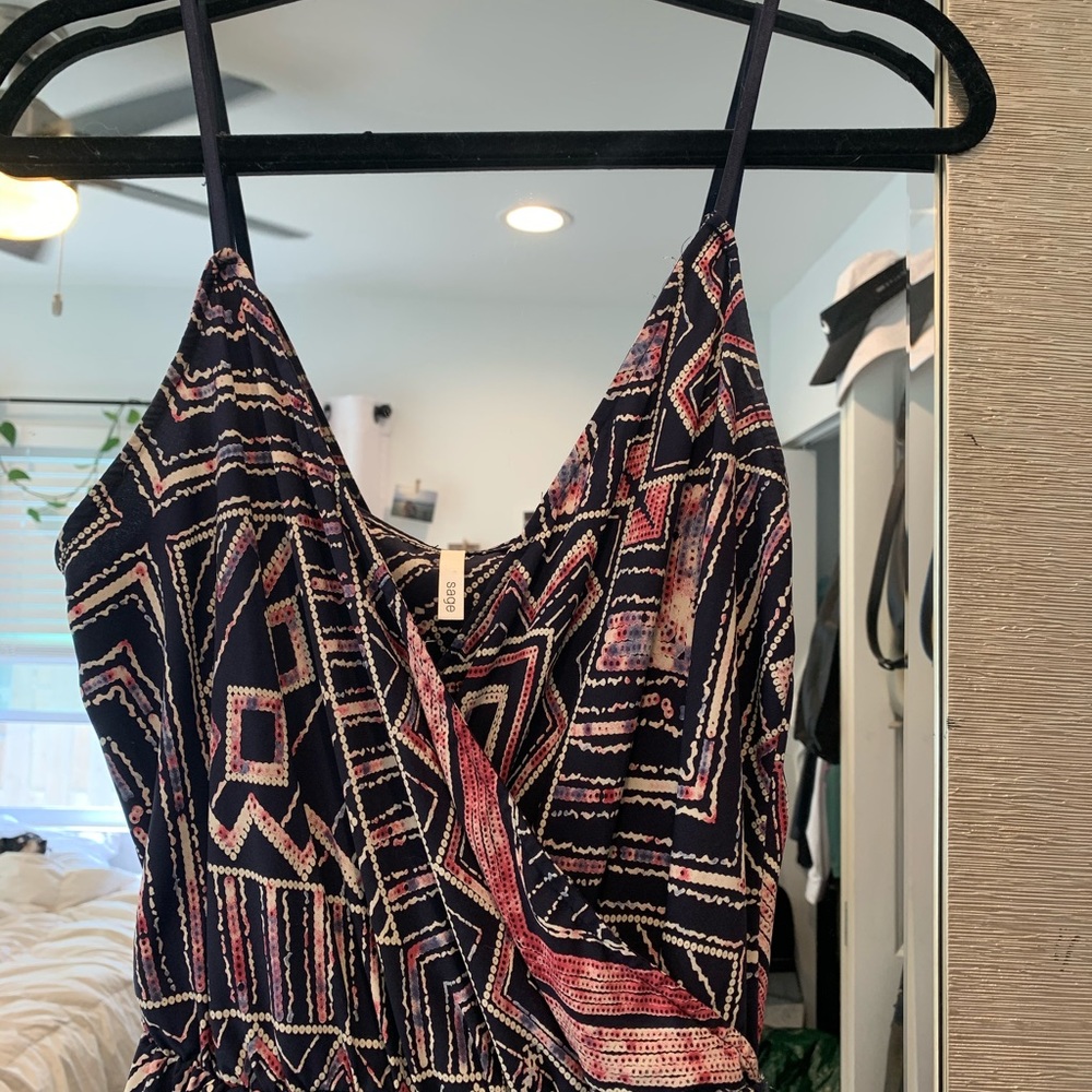 Patterned Spaghetti Strap Jumpsuit - image 2